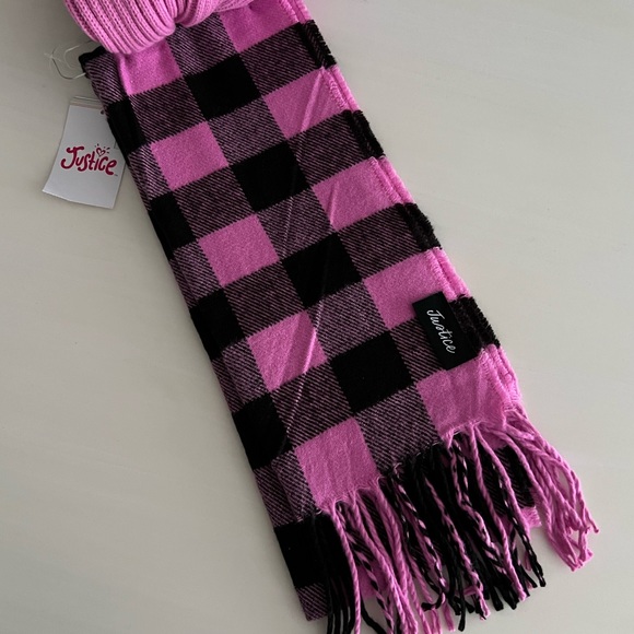 NEW Justice Girl’s Scarf Hat Tech Glove Set - Picture 2 of 3